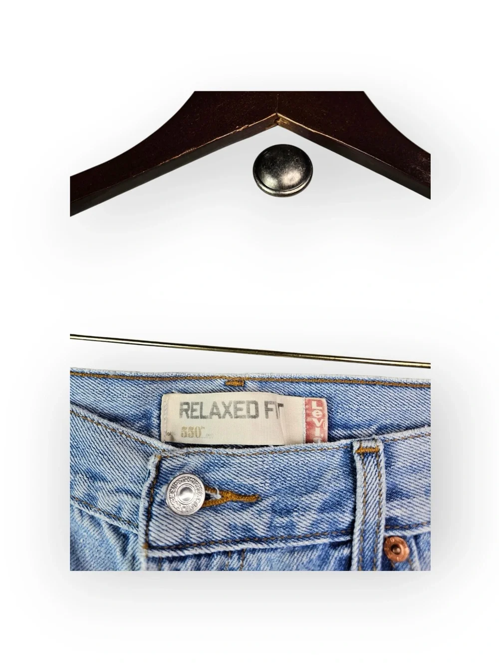 LEVI'S 550 Relaxed Fit Distressed Light Wash Jeans 36x34
